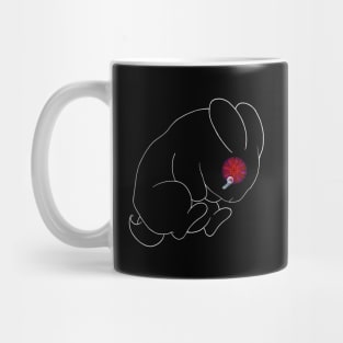 Sad Little Bunny (Black) Mug